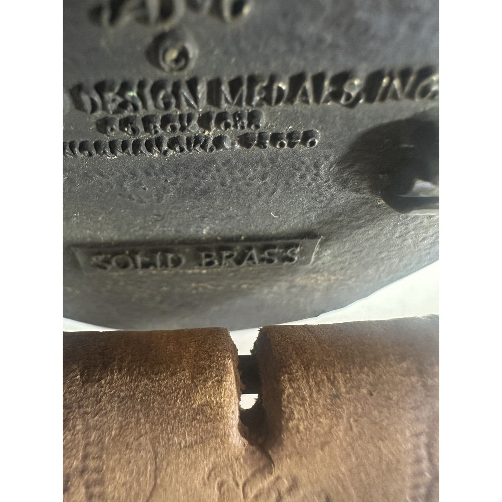 If You Aint Cowboy You Aint *hit Belt Buckle Award Design Metals Inc Solid Brass - Picture 7 of 16